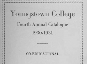 Cover of the Youngstown College Fourth Annual Catalogue for 1930-1931