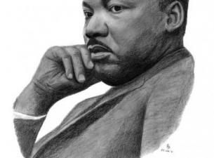 Drawing of Dr Martin Luther King Jr 