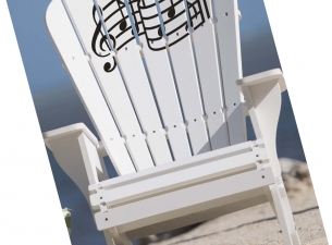 Beach Chair with Musical notes graphic 