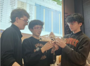students participating in the 2023 Mahoning Valley Miniature Bridge Building Competition