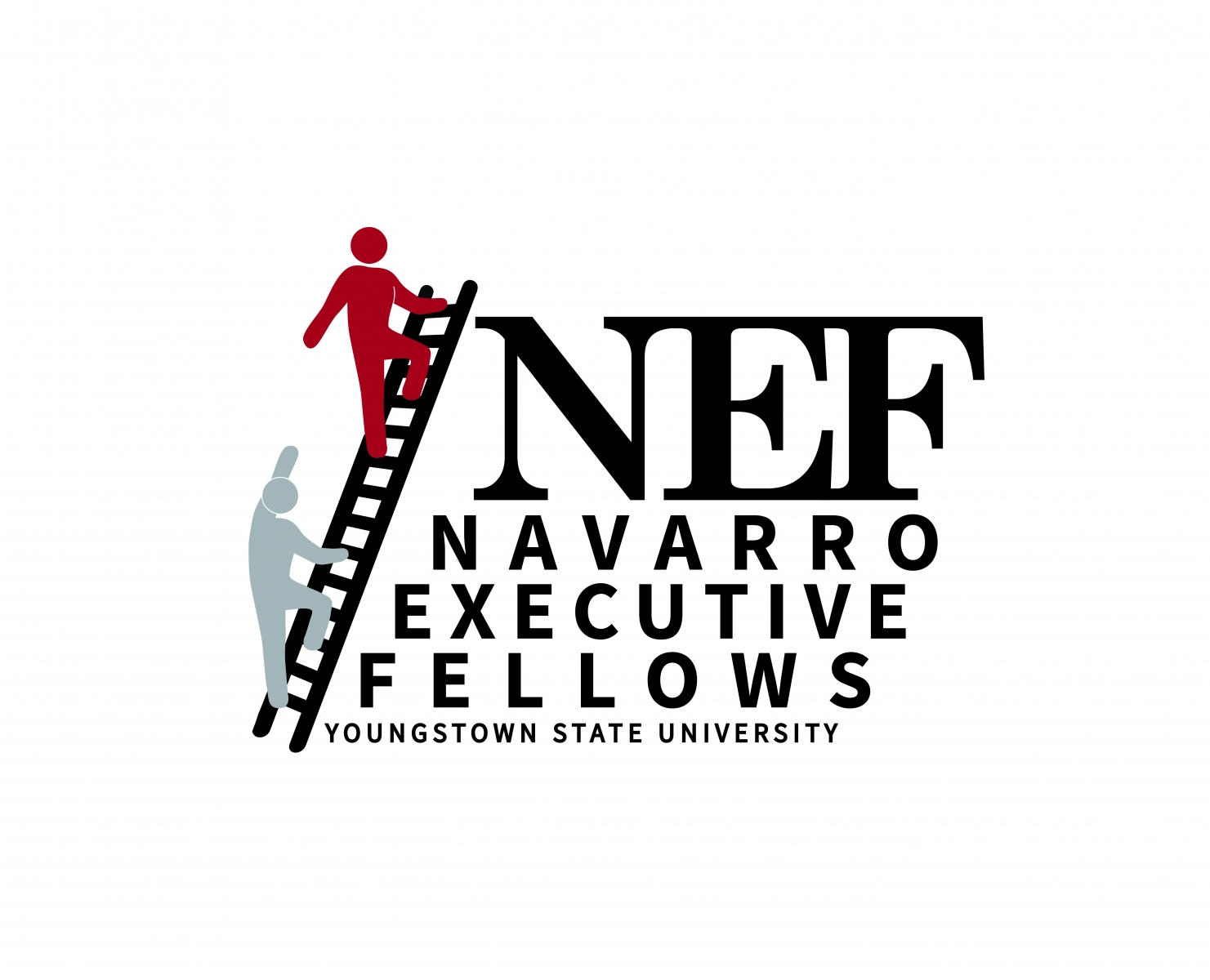 NEF Logo, two people climbing up a ladder, Navarro Executive Fellows