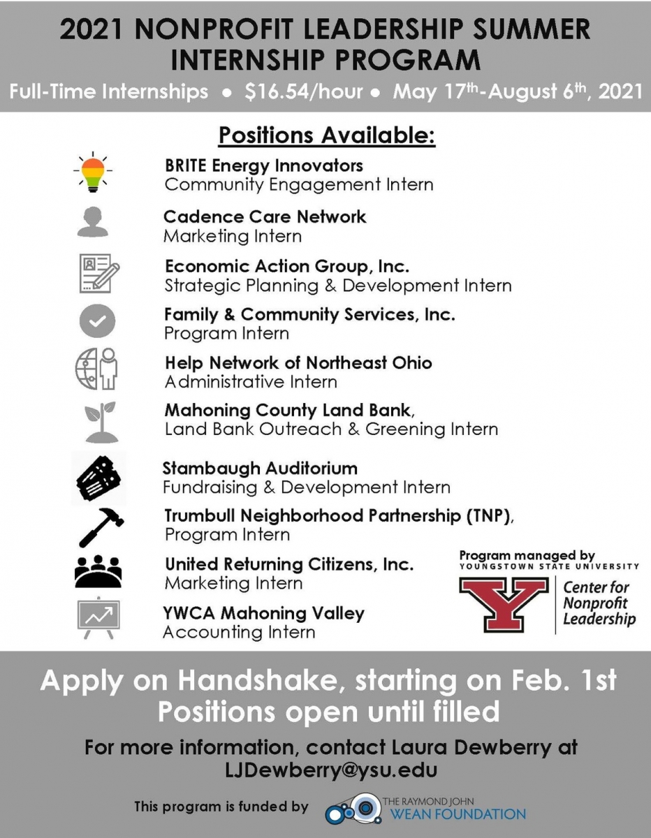list of student internships available at handshake