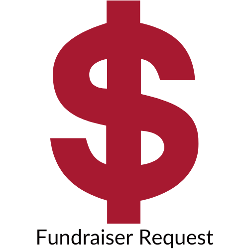 Dollar sign icon that will take you to the Fundraiser Request Form