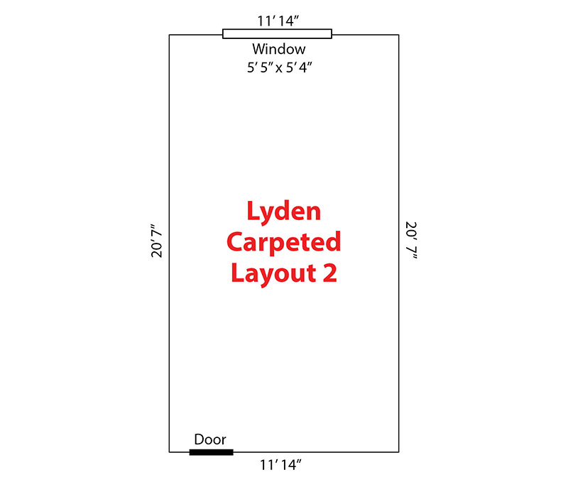 Lyden Carpeted Layout 2 | 20' 7" by 11' 14" with window