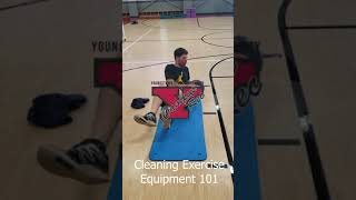 Cam cleaning exercise equipment