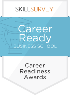 Logo states: SkillSurvey Career Readiness Award for Business School